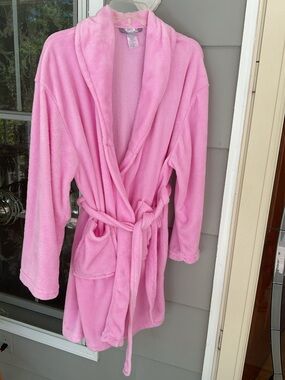 Cozy Hotel Spa Collection Bathrobe One Size Fits Most Cozy Pink Plush Robe NWOT